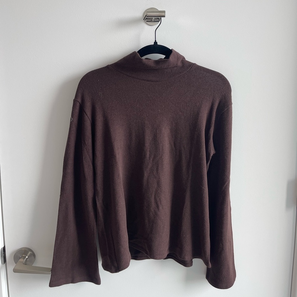Reformation Turtleneck Brown Women's Long Sleeve